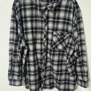 Nuuds Plaid Black and White flannel